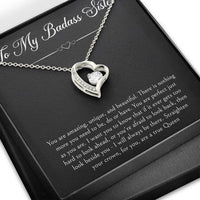 Load image into Gallery viewer, To My Badass Sister Gifts, You Are Amazing, Forever Love Heart Necklace For Women, Birthday Present Ideas From Sister Brother
