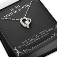 Load image into Gallery viewer, To My Maid of Honor Gifts, I Could Never Say I Do Without You, Forever Love Heart Necklace For Women, Wedding Day Thank You Ideas From Bride
