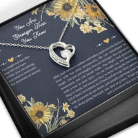 Load image into Gallery viewer, Encouragement Gifts, You Are Stronger, Motivational Forever Love Heart Necklace For Women, Sympathy Inspiration Friendship Present
