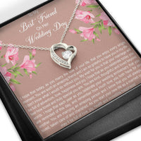 Load image into Gallery viewer, Bride Gifts, I Hope You Enjoy Every Single Moment, Forever Love Heart Necklace For Women, Wedding Day Thank You Ideas From Best Friend
