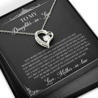 Load image into Gallery viewer, To My Daughter-in-law Gifts, Circle of Strength and Love, Forever Love Heart Necklace For Women, Birthday Present Idea From Mother-in-law
