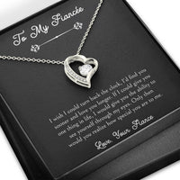 Load image into Gallery viewer, To My Fiancée, I Wish I Could Turn Back The Clock, Forever Love Heart Necklace For Women, Anniversary Birthday Valentines Day Gifts From Fiancé
