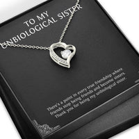 Load image into Gallery viewer, To My Unbiological Sister Gifts, Point in Every Friendship, Forever Love Heart Necklace For Women, Birthday Present Idea From Sister-in-law
