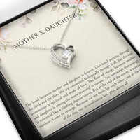 Load image into Gallery viewer, To My Daughter Gifts, Mother and Daughter Bond, Forever Love Heart Necklace For Women, Birthday Present Idea From Mom
