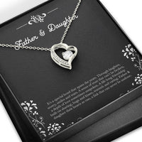Load image into Gallery viewer, To My Daughter Gifts, Father and Daughter Bond, Forever Love Heart Necklace For Women, Birthday Present Idea From Dad

