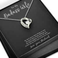 Load image into Gallery viewer, To My Badass Wife, We Stand Together, Forever Love Heart Necklace For Women, Anniversary Birthday Valentines Day Gifts From Husband
