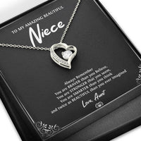 Load image into Gallery viewer, To My Niece  Gifts, Always Remember, Forever Love Heart Necklace For Women, Birthday Present Idea From Aunt
