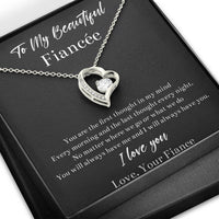 Load image into Gallery viewer, To My Fiancée, You Will Always Have Me, Forever Love Heart Necklace For Women, Anniversary Birthday Valentines Day Gifts From Fiancé
