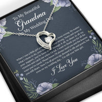 Load image into Gallery viewer, Grandmother of the Bride Gifts, When I Was A Little Girl, Forever Love Heart Necklace For Women, Wedding Day Thank You Ideas From Bride
