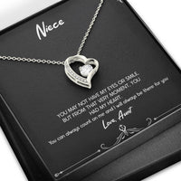 Load image into Gallery viewer, To My Niece  Gifts, You Can Always Count On Me, Forever Love Heart Necklace For Women, Birthday Present Idea From Aunt
