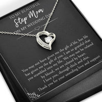 Load image into Gallery viewer, To My Bonus Mom Gifts, I Am So Grateful, Forever Love Heart Necklace For Women, Wedding Day Thank You Ideas From Bride
