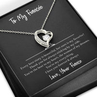 Load image into Gallery viewer, To My Fiancée, The Woman Of My Dreams, Forever Love Heart Necklace For Women, Anniversary Birthday Valentines Day Gifts From Fiancé
