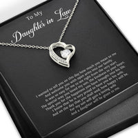 Load image into Gallery viewer, To My Daughter-in-law Gifts, Thank You For The Happiness, Forever Love Heart Necklace For Women, Birthday Present Idea From Mother-in-law
