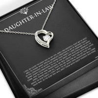 Load image into Gallery viewer, To My Daughter-in-law Gifts, I&#39;m Lucky To Have You, Forever Love Heart Necklace For Women, Birthday Present Idea From Mother-in-law
