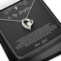 Load image into Gallery viewer, To My Daughter  Gifts, You Are Braver Than You Believe, Forever Love Heart Necklace For Women, Birthday Present Idea From Dad
