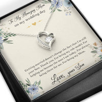 Load image into Gallery viewer, Mom Of The Groom Gifts, I&#39;m Still Your Son, Forever Love Heart Necklace For Women, Wedding Day Thank You Ideas From Groom
