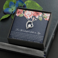 Load image into Gallery viewer, To My Sister-in-law Gifts, I&#39;m Thankful Our Circles Crossed, Forever Love Heart Necklace For Women, Birthday Present Idea From Sister
