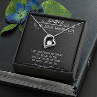 Load image into Gallery viewer, To My Badass Wife, I Just Love You, Forever Love Heart Necklace For Women, Anniversary Birthday Valentines Day Gifts From Husband

