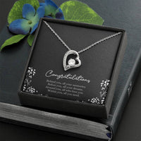 Load image into Gallery viewer, Retirement Gifts, Behind You, Happy Retirement Forever Love Heart Necklace For Women, Retirement Party Favor From Friends Coworkers
