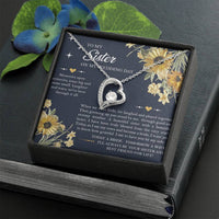 Load image into Gallery viewer, Sister of the Bride Gifts, I&#39;ll Always Be Your Sister, Forever Love Heart Necklace For Women, Wedding Day Thank You Ideas From Bride
