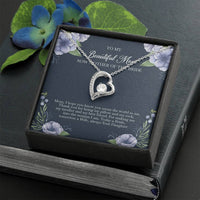 Load image into Gallery viewer, To My Mom of the Bride Gifts, You Mean The World To Me, Forever Love Heart Necklace For Women, Wedding Day Thank You Ideas From Bride
