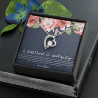 Load image into Gallery viewer, Bride Gifts, I&#39;m So Happy You Found A Partner, Forever Love Heart Necklace For Women, Wedding Day Thank You Ideas From Best Friend
