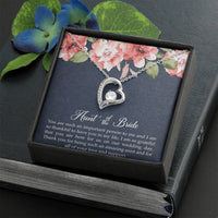 Load image into Gallery viewer, Aunt of the Bride Gifts, You Are Important To Me, Forever Love Heart Necklace For Women, Wedding Day Thank You Ideas From Bride
