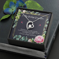 Load image into Gallery viewer, To My Badass Daughter Gifts, Whenever You Feel Fragile, Forever Love Heart Necklace For Women, Birthday Present Ideas From Mom Dad
