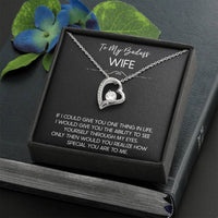 Load image into Gallery viewer, To My Badass Wife, If I Could Give You One Thing In Life, Forever Love Heart Necklace For Women, Anniversary Birthday Gifts From Husband
