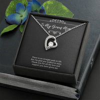 Load image into Gallery viewer, To My Bonus Mom Gifts, There Is No Straight Path In Life, Forever Love Heart Necklace For Women, Wedding Day Thank You Ideas From Bride
