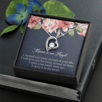 Load image into Gallery viewer, Loss of Baby Gifts, Mama to an Angel, Sympathy Forever Love Heart Necklace For Loss of Baby, Memorial Sorry For Your Loss Present
