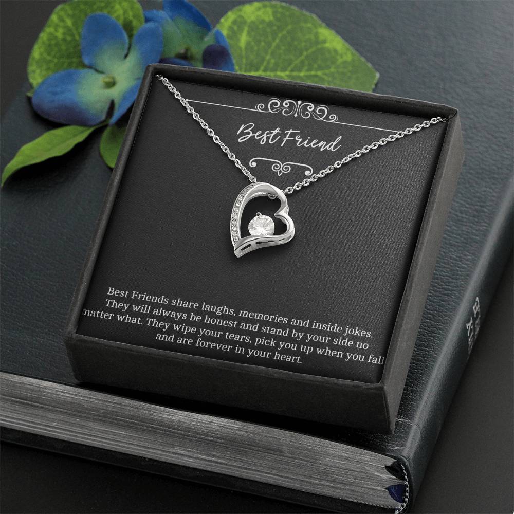 To My Friend Gifts, Forever In Your Heart, Forever Love Heart Necklace For Women, Birthday Present Idea From Bestie