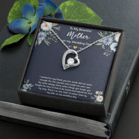 Load image into Gallery viewer, To My Mom of the Bride Gifts, I Wanted To Say Thank You, Forever Love Heart Necklace For Women, Wedding Day Thank You Ideas From Bride
