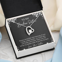 Load image into Gallery viewer, To My Badass Sister Gifts, Always Remember, Forever Love Heart Necklace For Women, Birthday Present Idea From Sister
