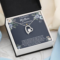 Load image into Gallery viewer, To My Mom of the Bride Gifts, I Wanted To Say Thank You, Forever Love Heart Necklace For Women, Wedding Day Thank You Ideas From Bride
