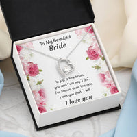 Load image into Gallery viewer, To My Bride Gifts, You And I Will Say I Do, Forever Love Heart Necklace For Women, Wedding Day Thank You Ideas From Groom
