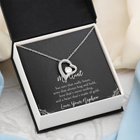 Load image into Gallery viewer, To My Aunt Gifts, Love That&#39;s Never Ending, Forever Love Heart Necklace For Women, Birthday Present Idea From Nephew
