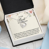 Load image into Gallery viewer, Aunt of the Groom Gifts, Thank You for Your Support, Forever Love Heart Necklace For Women, Wedding Day Thank You Ideas From Groom
