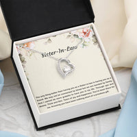 Load image into Gallery viewer, To My Sister-in-law Gifts, Bonded By Family, Forever Love Heart Necklace For Women, Birthday Present Idea From Sister
