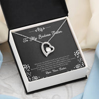 Load image into Gallery viewer, To My Badass Sister Gifts, I Will Always Be Here , Forever Love Heart Necklace For Women, Birthday Present Idea From Sister
