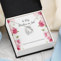 Load image into Gallery viewer, To My Mother-in-Law Gifts, Raising The Man Of My Dreams, Forever Love Heart Necklace, Birthday Mothers Day Present From Daughter-in-law
