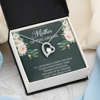 Load image into Gallery viewer, To My Mom of the Bride Gifts, I&#39;ll Soon Walk Down The Aisle, Forever Love Heart Necklace For Women, Wedding Day Thank You Ideas From Groom
