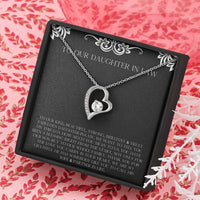 Load image into Gallery viewer, To My Daughter in Law Gifts, Thank You For The Love, Forever Love Heart Necklace For Women, Birthday Present Idea From Mother-in-law
