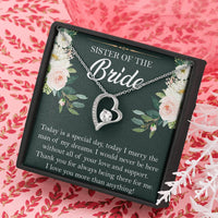 Load image into Gallery viewer, Sister of the Bride Gifts, Thank You for Being There, Forever Love Heart Necklace For Women, Wedding Day Thank You Ideas From Bride
