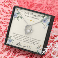 Load image into Gallery viewer, Mom Of The Groom Gifts, I&#39;m Still Your Son, Forever Love Heart Necklace For Women, Wedding Day Thank You Ideas From Groom
