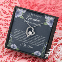 Load image into Gallery viewer, Grandmother of the Bride Gifts, When I Was A Little Girl, Forever Love Heart Necklace For Women, Wedding Day Thank You Ideas From Bride
