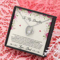 Load image into Gallery viewer, To My Daughter Gifts, You Are Braver Than You Believe, Forever Love Heart Necklace For Women, Birthday Present Idea From Dad

