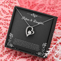 Load image into Gallery viewer, To My Daughter Gifts, Father and Daughter Bond, Forever Love Heart Necklace For Women, Birthday Present Idea From Dad
