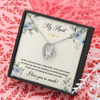 Load image into Gallery viewer, To My Aunt Gifts, Second Mom, Forever Love Heart Necklace For Women, Aunt Birthday Present From Niece Nephew
