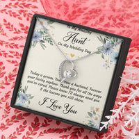 Load image into Gallery viewer, Aunt of the Groom Gifts, Forever Your Nephew, Forever Love Heart Necklace For Women, Wedding Day Thank You Ideas From Groom
